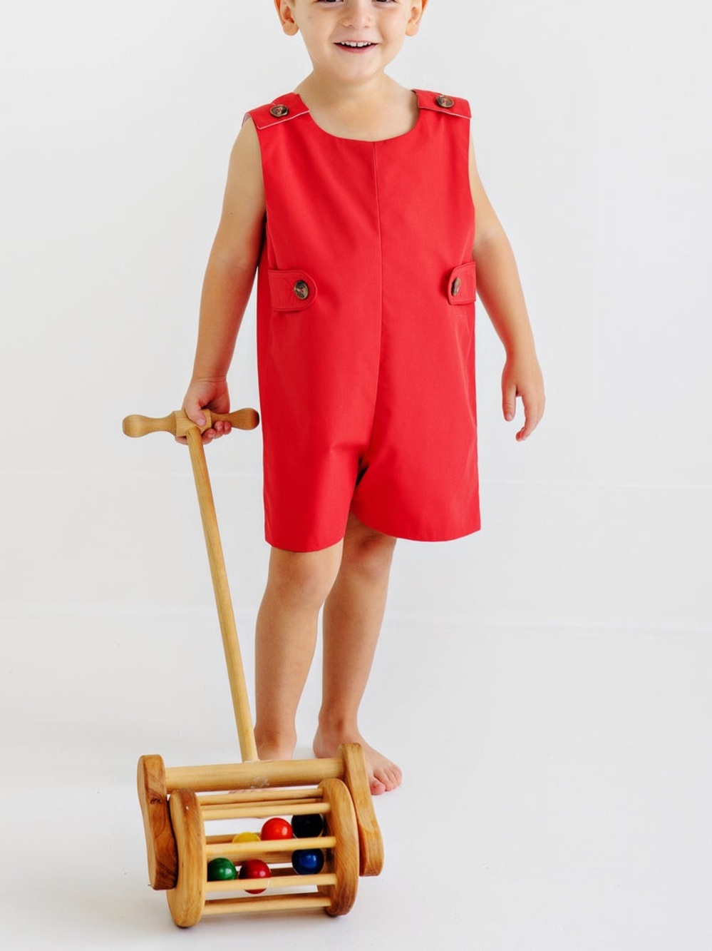 TBBC Jack Keene Jon Jon, Red Velveteen, 2T